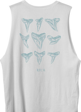 RVCA SHARK TEETH MUSCLE TEE clothing tops
