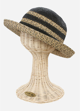 SAN DIEGO HAT CO. BRAID STRIPED KETTLE BRIM