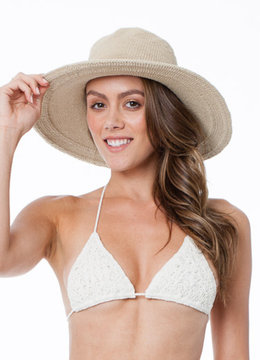 SAN DIEGO HAT CO. CROCHET LARGE BRIM