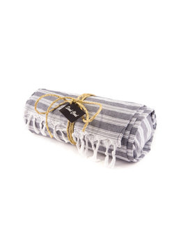 SAND CLOUD CHARCOAL TURKISH PILLOW TOWEL