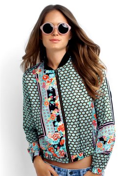 SEAFOLLY KIMONO ROSE SAKE BOMBER clothing tops