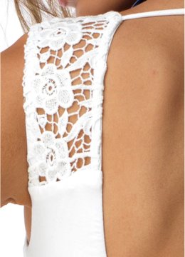 SKY COLLECTION ACARMEN CROCHET LOW BACK TOP clothing tops