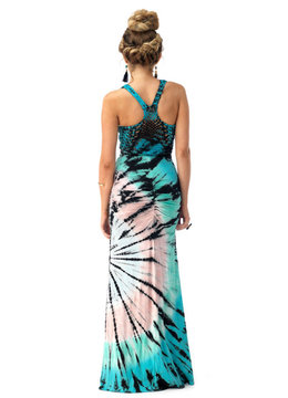 SKY COLLECTION PHEAKK TIE DYE MAXI DRESS clothing dresses