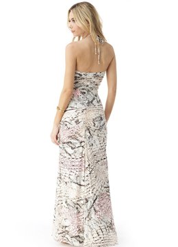 SKY COLLECTION VALETTA PRINTED HALTER DRESS clothing dresses