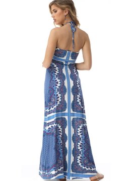 SKY COLLECTION VENESSA EMBELLISHED PRINTED MAXI DRESS clothing dresses