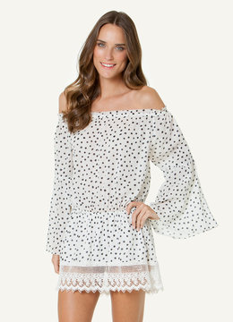SOFIA BY VIX PETIT DROP SHOULDER SHORT DRESS clothing dresses