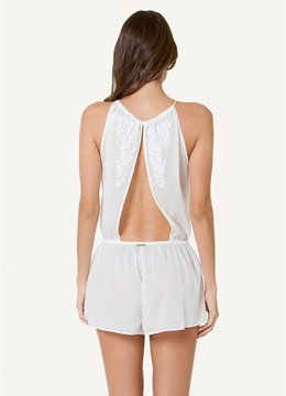 SOFIA BY VIX SOLID EMBROIDERED CALI JUMPER clothing rompers/jumpsuits
