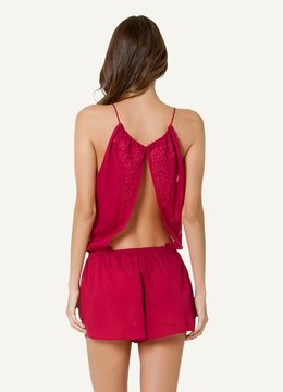 SOFIA BY VIX SOLID EMBROIDERED CALI JUMPER clothing rompers/jumpsuits