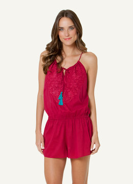 SOFIA BY VIX SOLID EMBROIDERED CALI JUMPER
