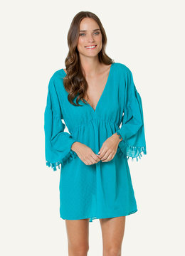 SOFIA BY VIX SOLID FLOWER CAFTAN