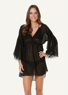 SOFIA BY VIX SOLID FLOWER CAFTAN