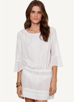 SOFIA BY VIX SOLID WHITE DARIA SHORT DRESS
