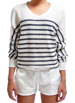 SOL ANGELES STRIPE V PULLOVER clothing tops