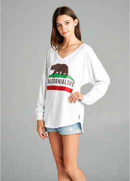 SPIRIT JERSEY CALI LOVE V-NECK