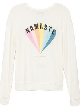 SPIRITUAL GANGSTER NAMASTE RAINBOW SAVASANA TOP