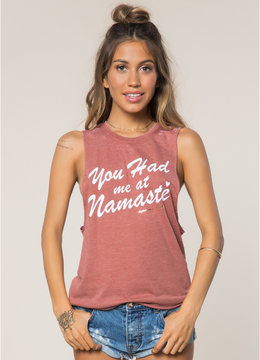 SPIRITUAL GANGSTER NAMASTE SCRIPT MUSCLE TANK