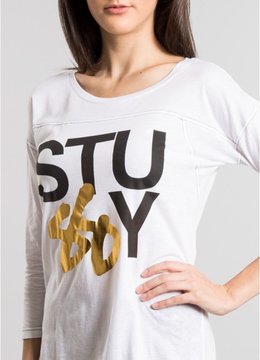 STUSSY FOOTBALL CREW TEE clothing tops
