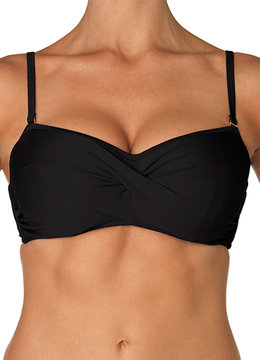 SUNSETS BLACK UNDERWIRE TWIST BANDEAU swim separates