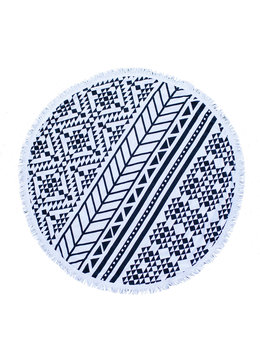 THE BEACH PEOPLE AZTEC ROUND TASSEL TOWEL accessories beach towels