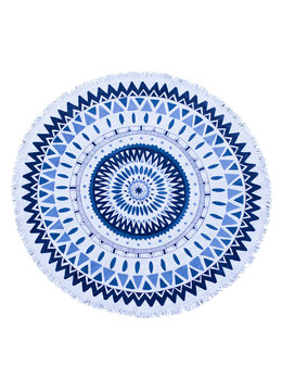 THE BEACH PEOPLE MAJORELLE ROUND TASSEL TOWEL