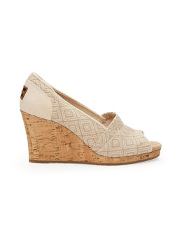 TOMS WOVEN DIAMOND CLASSIC WEDGE clothing footwear