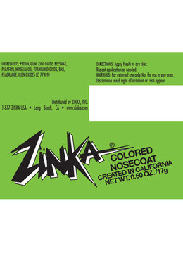 ZINKA ZINC COLORED NOSECOAT accessories beach essentials