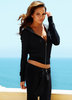 BEACH BUNNY SWIMWEAR GLITTER UNZIP ME HOODIE clothing sweatsuits