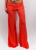 ELAN SHIRRED ROLLOVER WAIST PANT clothing bottoms